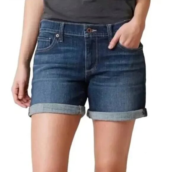 Lucky Brand | The Roll Up Stretch Denim Jean Shorts - Size 6/28 - Picture 1 of 15